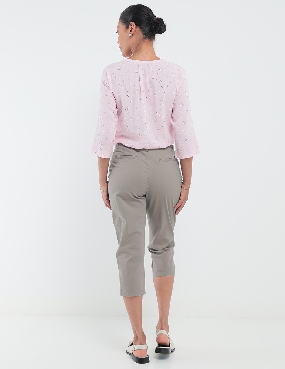 Pantalón capri slim para mujer 2