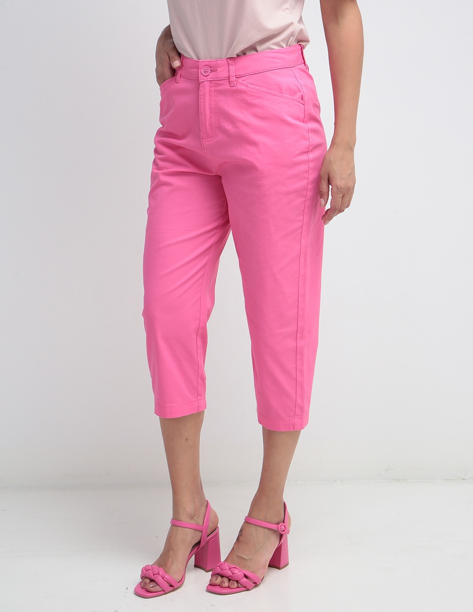 Pantalón capri slim para mujer