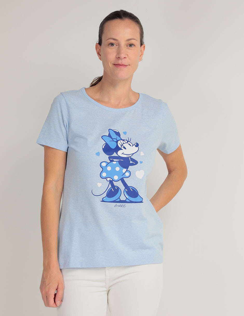 Playera manga corta Disney Dtr cuello redondo para mujer