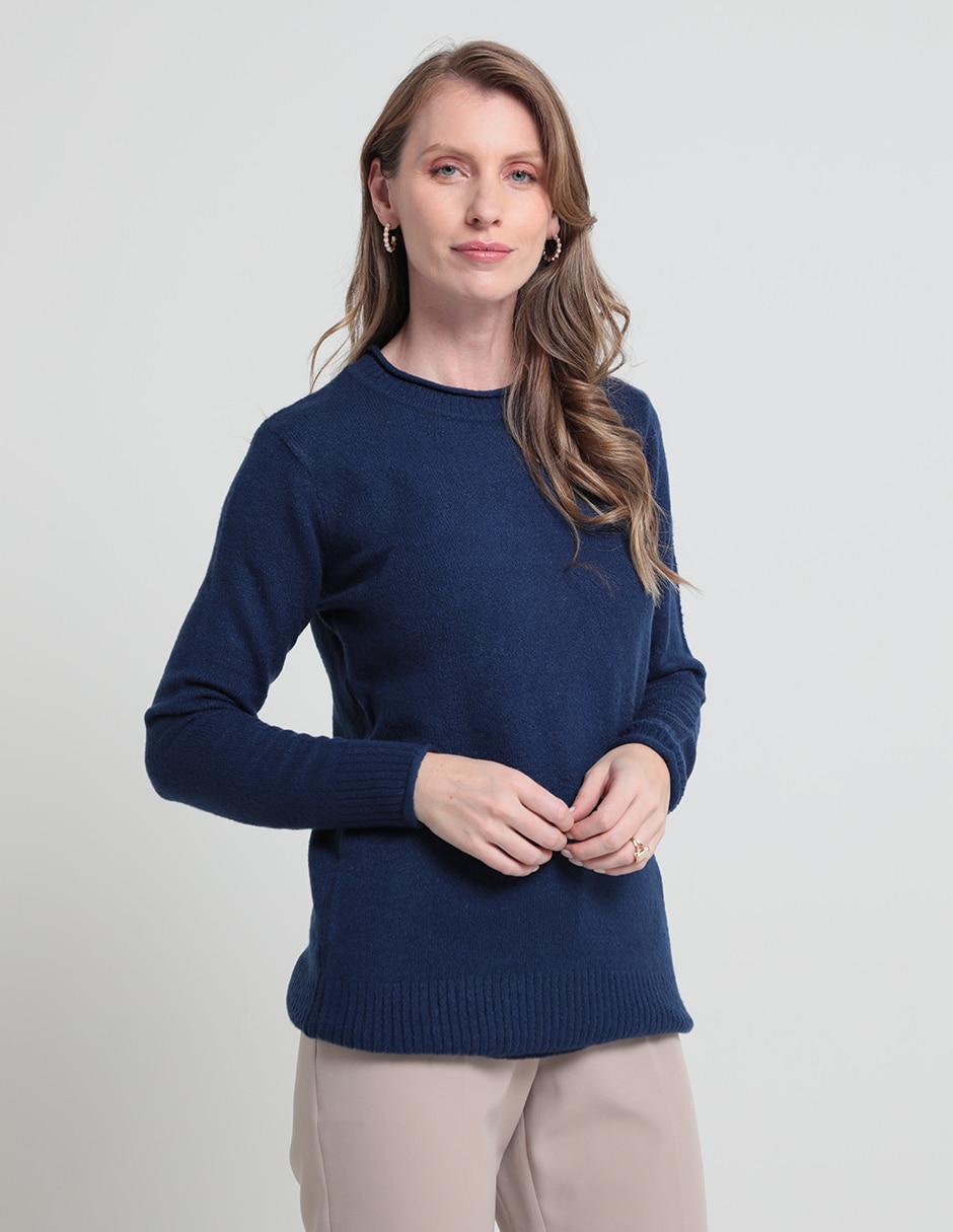Suéter cuello redondo para mujer Suéter cuello redondo para mujer