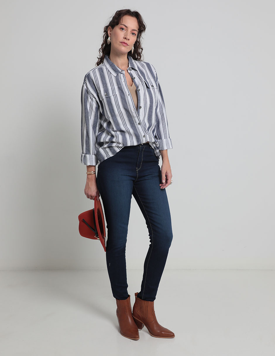BLUSA WEEKEND, EG, AZUL MARINO PRETEÑID
