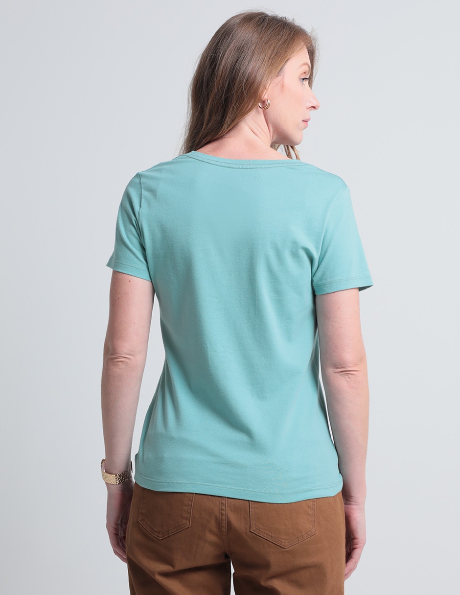 Playera manga corta Weekend cuello redondo para mujer
