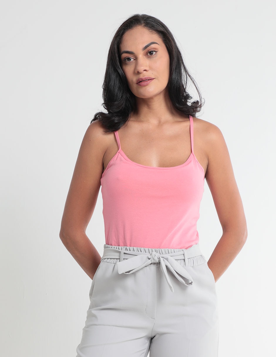 Top escote cuadrado tirante ajustable