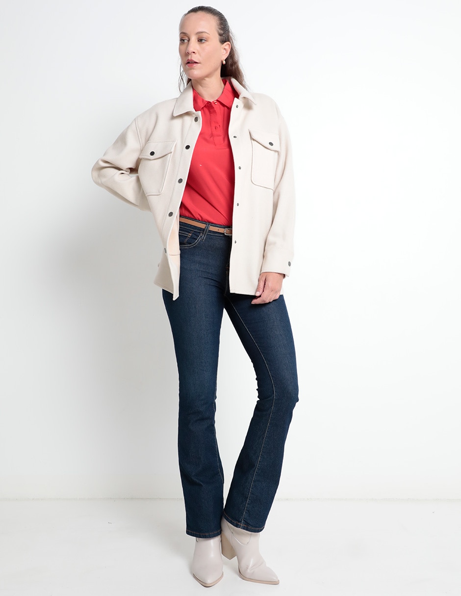 BLUSA WKMN25060-02 W, CH, CARMÍN CLARO