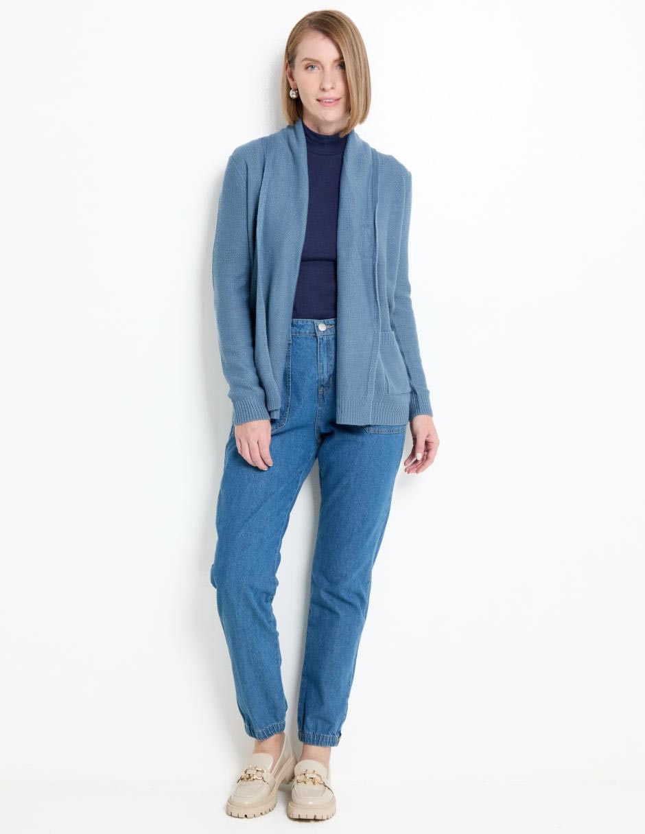 Jeans straight corte cintura para mujer 3