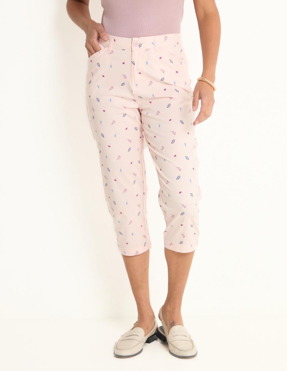 Pantalón capri slim para mujer