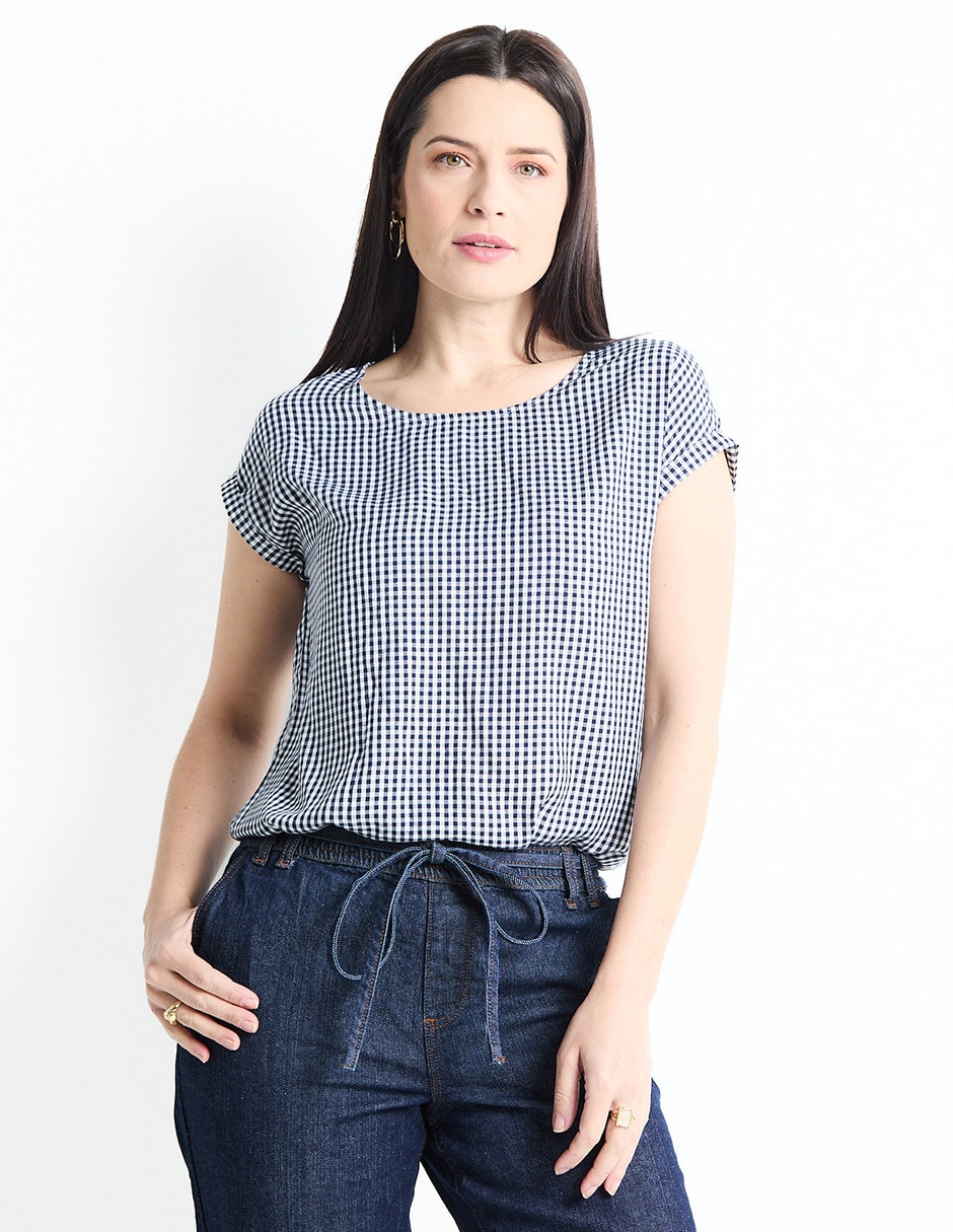 BLUSA WKMN25257-06 WE, CH, AZUL MARINO