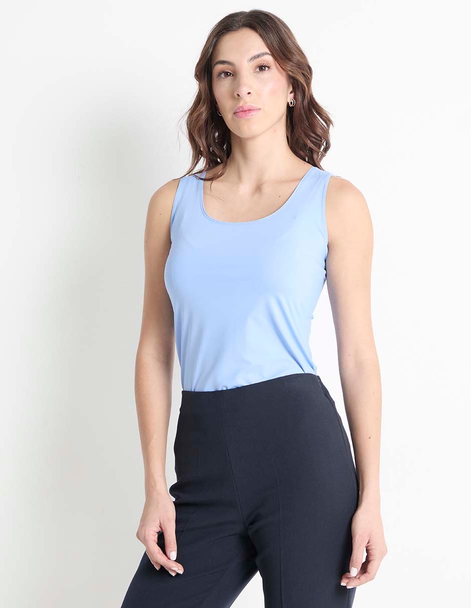 Top escote medio tirante ancho