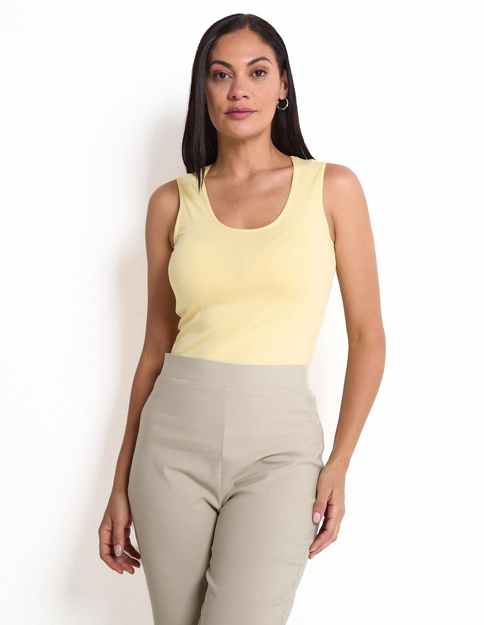 Top escote medio tirante ancho