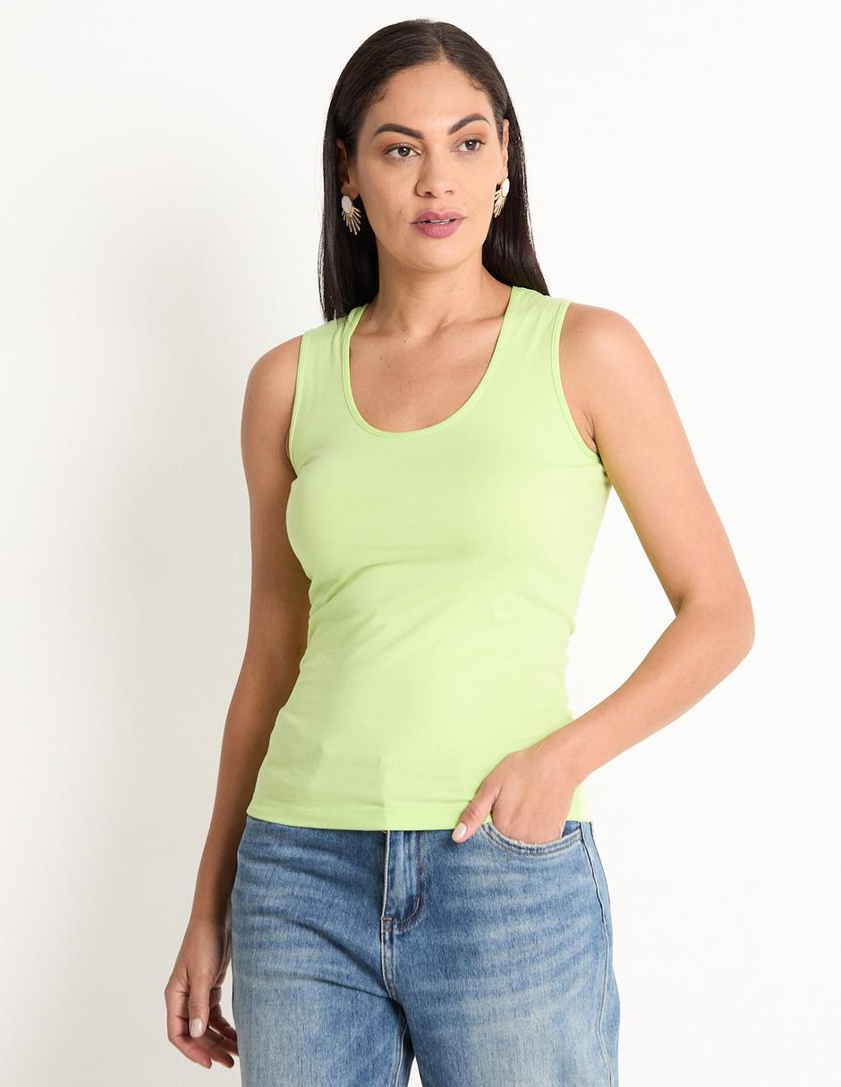 Top escote medio tirante ancho