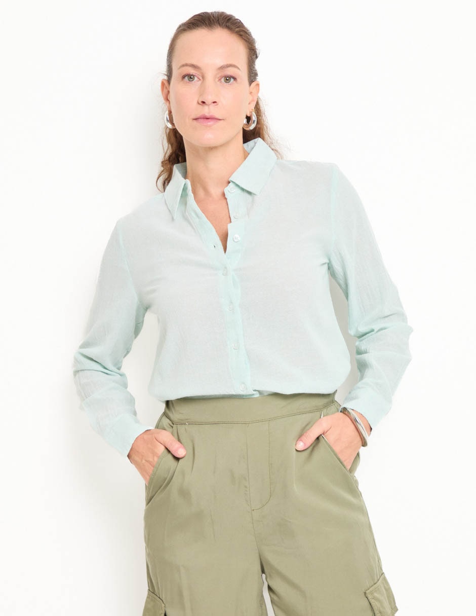 Blusa manga larga para mujer