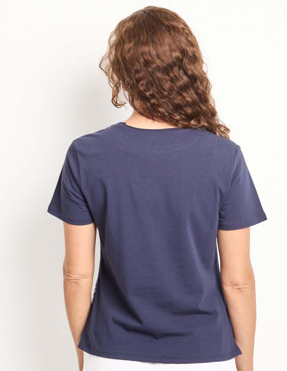 PLAYERA WKM25118-08 W, CH, AZUL MARINO