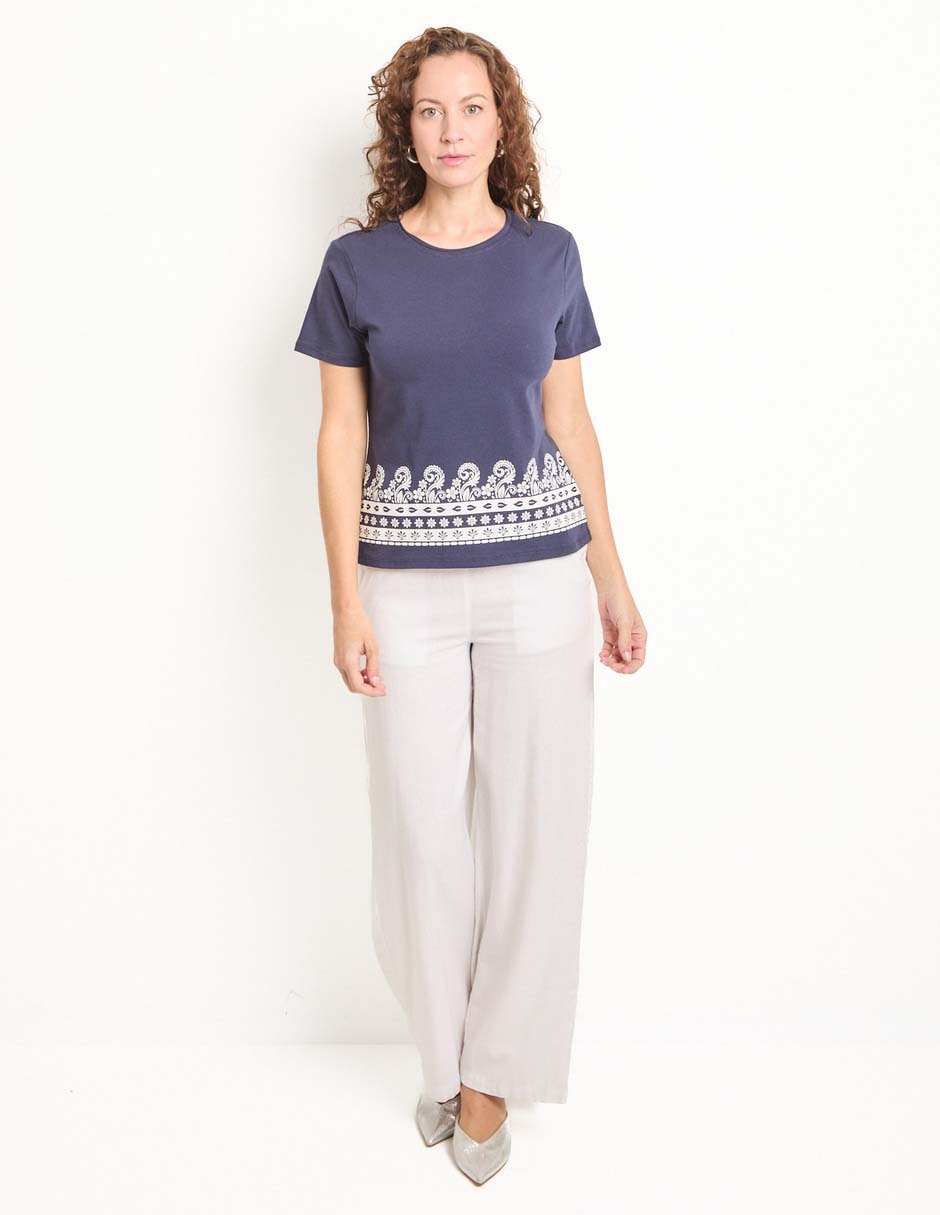 PLAYERA WKM25118-08 W, CH, AZUL MARINO