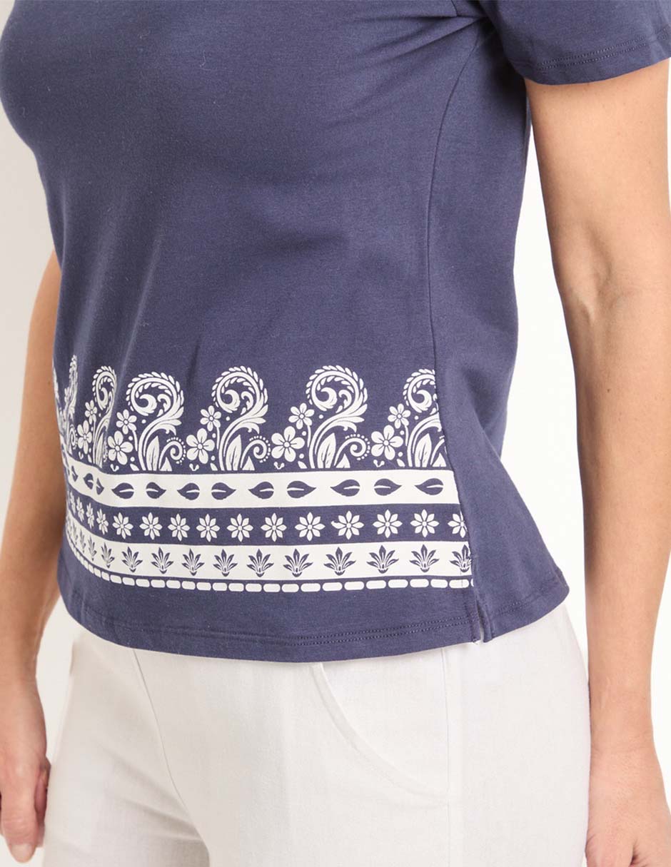 PLAYERA WKM25118-08 W, CH, AZUL MARINO
