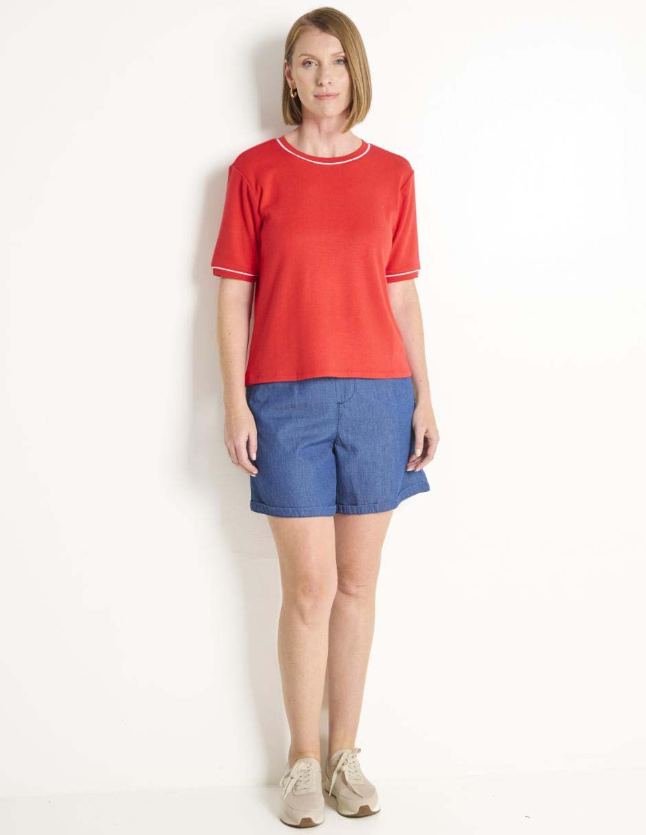 PLAYERA WKMN25069-08, EG, CARMÍN CLARO