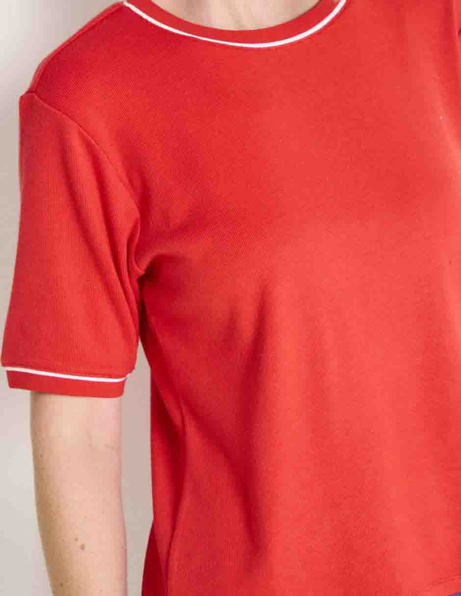 PLAYERA WKMN25069-08, EG, CARMÍN CLARO