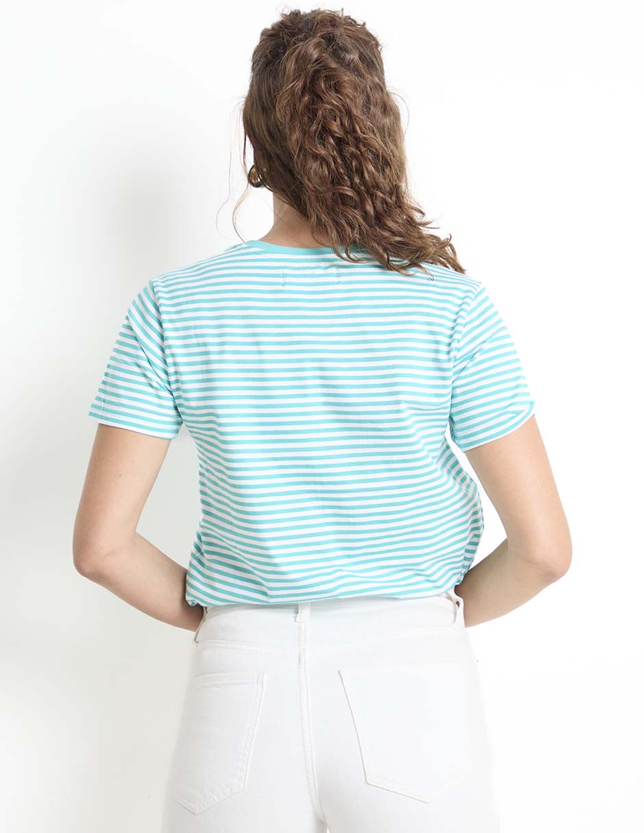 Playera manga corta cuello redondo para mujer 2