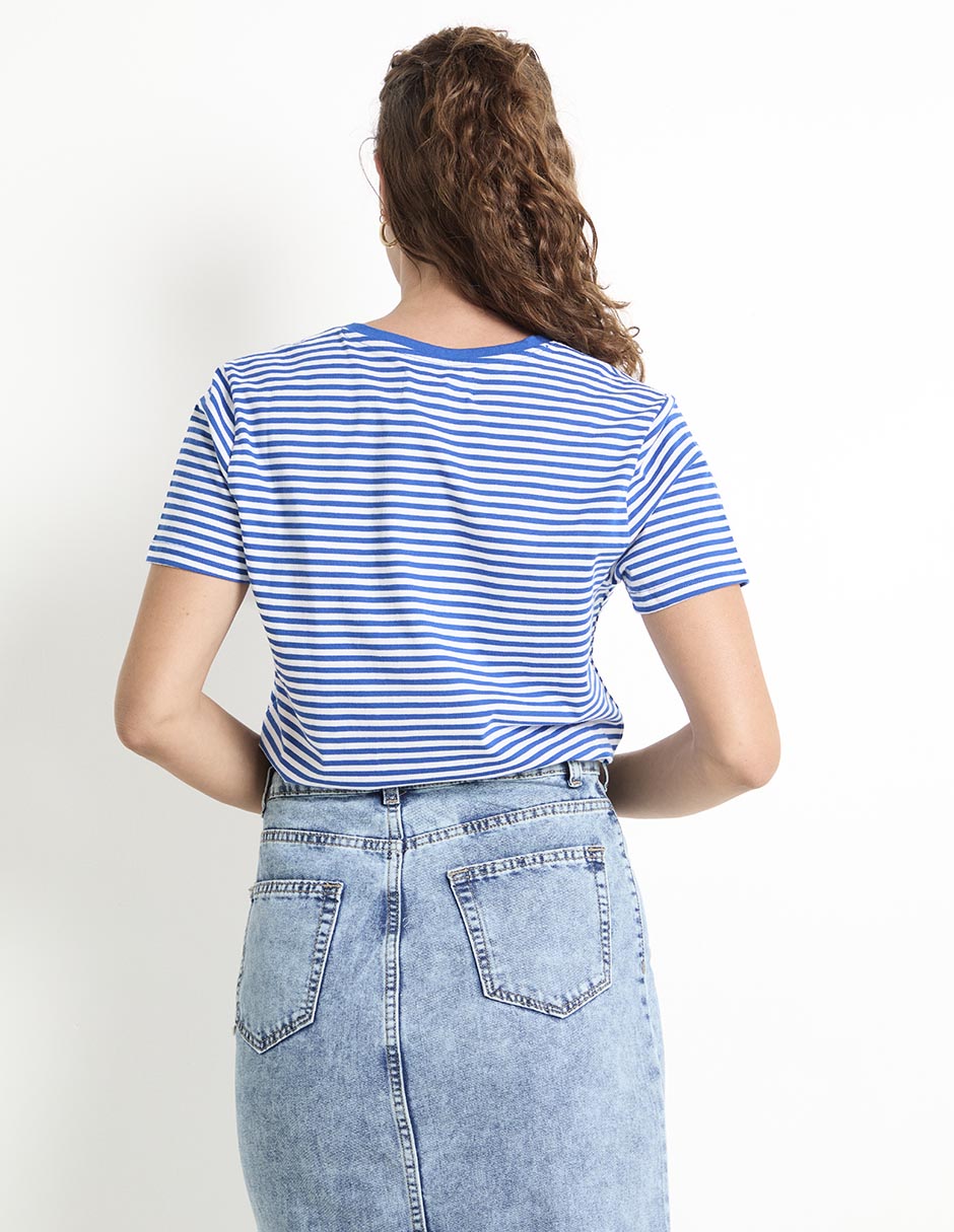 Playera manga corta Weekend cuello redondo para mujer