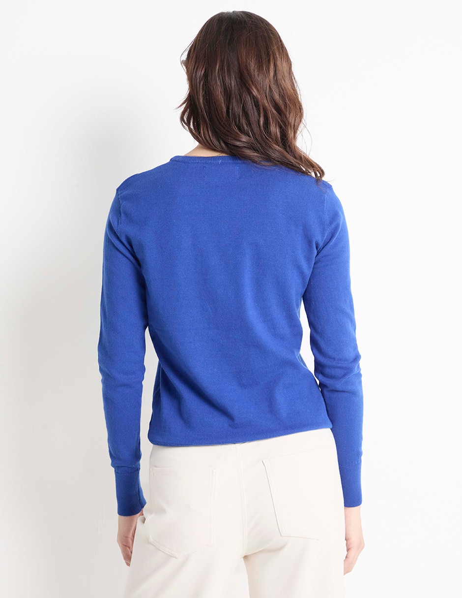 Suéter cuello redondo para mujer 2