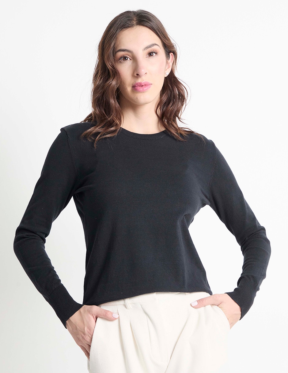 Suéter cuello redondo para mujer Suéter cuello redondo para mujer