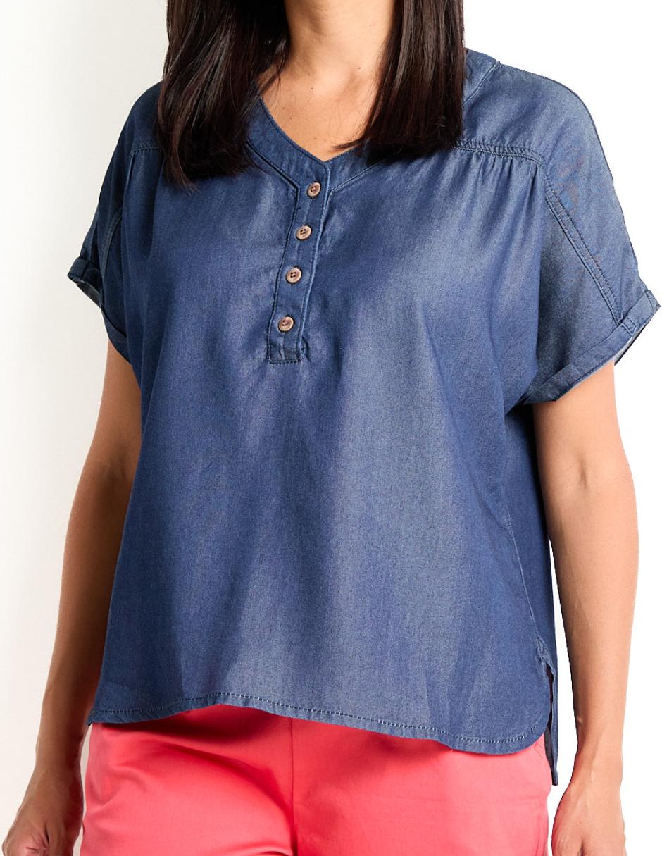 Blusa manga corta para mujer 4