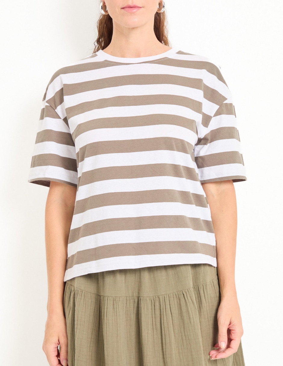 Playera manga corta cuello redondo para mujer 5