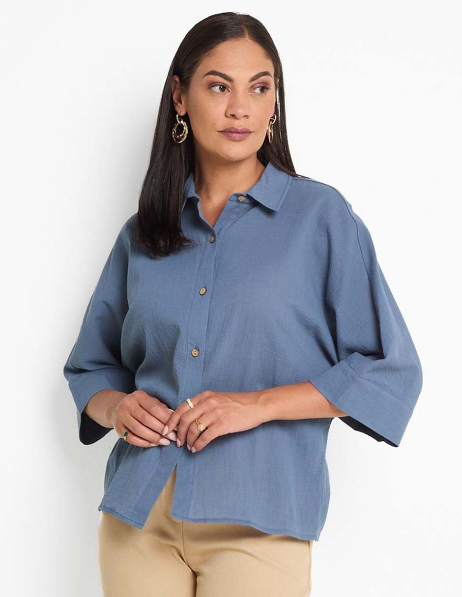 Blusa manga 3/4 para mujer Blusa manga 3/4 para mujer
