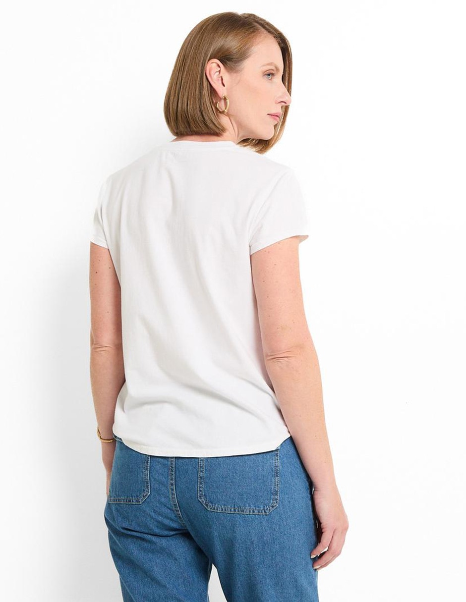 Playera manga corta cuello redondo para mujer 2