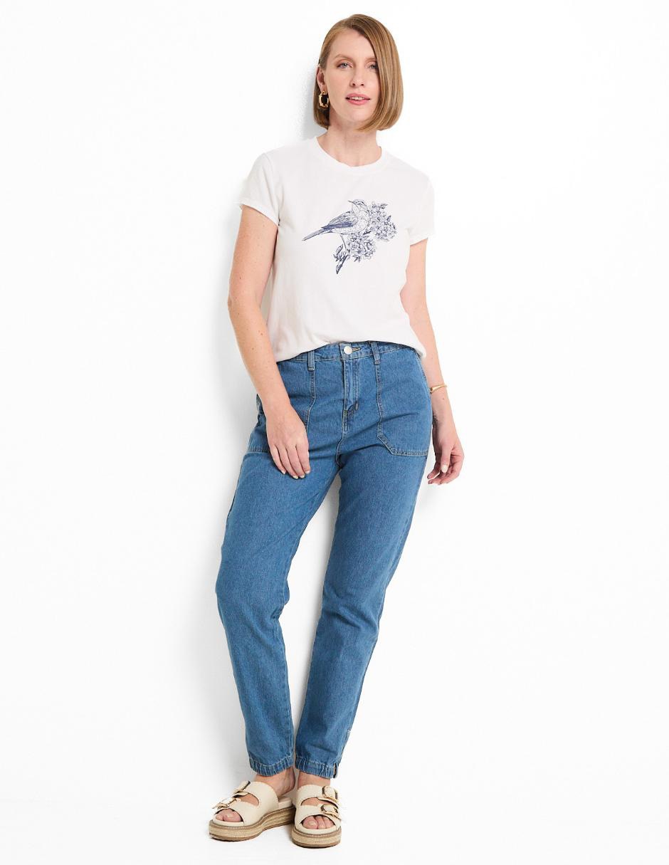 Playera manga corta cuello redondo para mujer 3