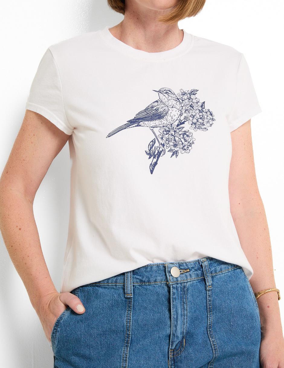 Playera manga corta cuello redondo para mujer 4