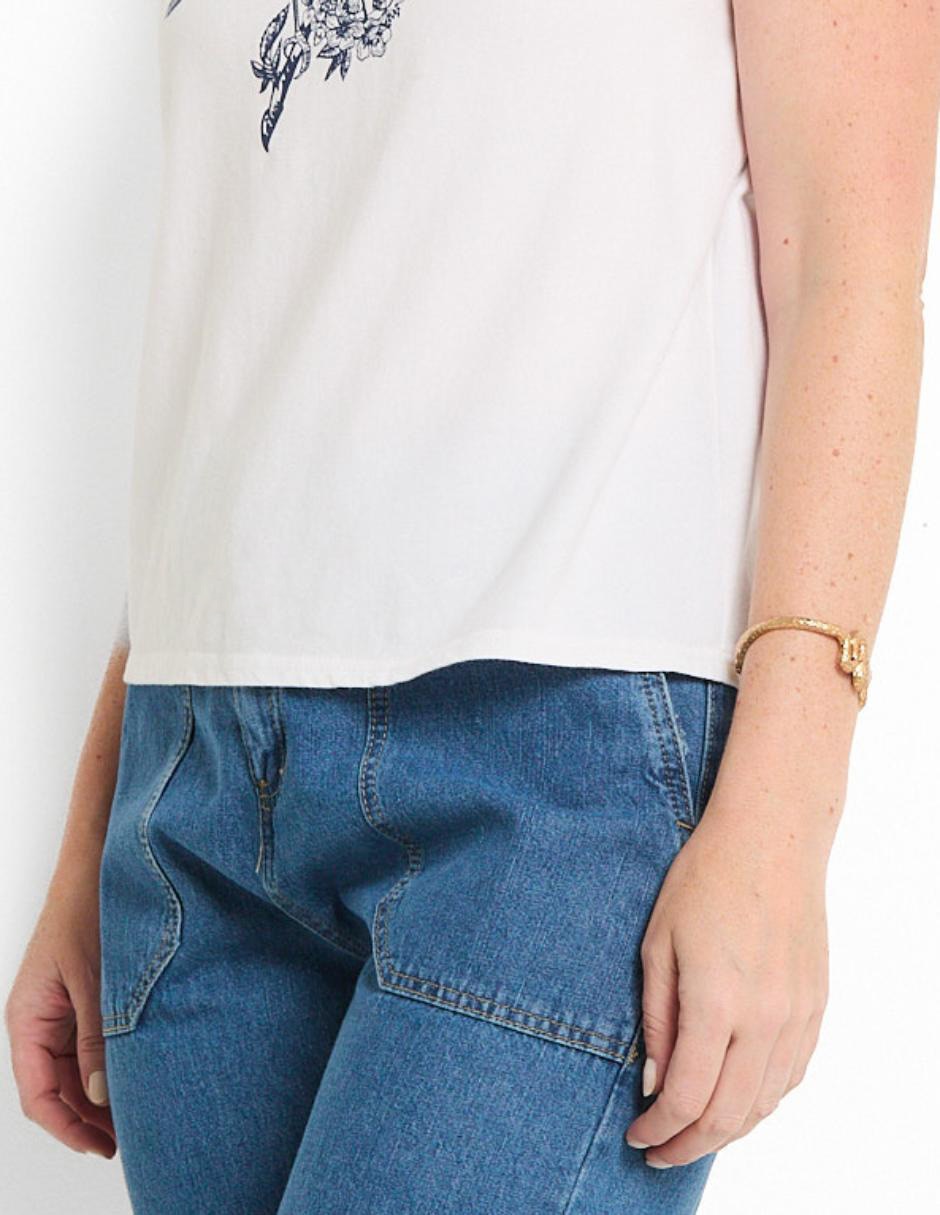 Playera manga corta cuello redondo para mujer 5
