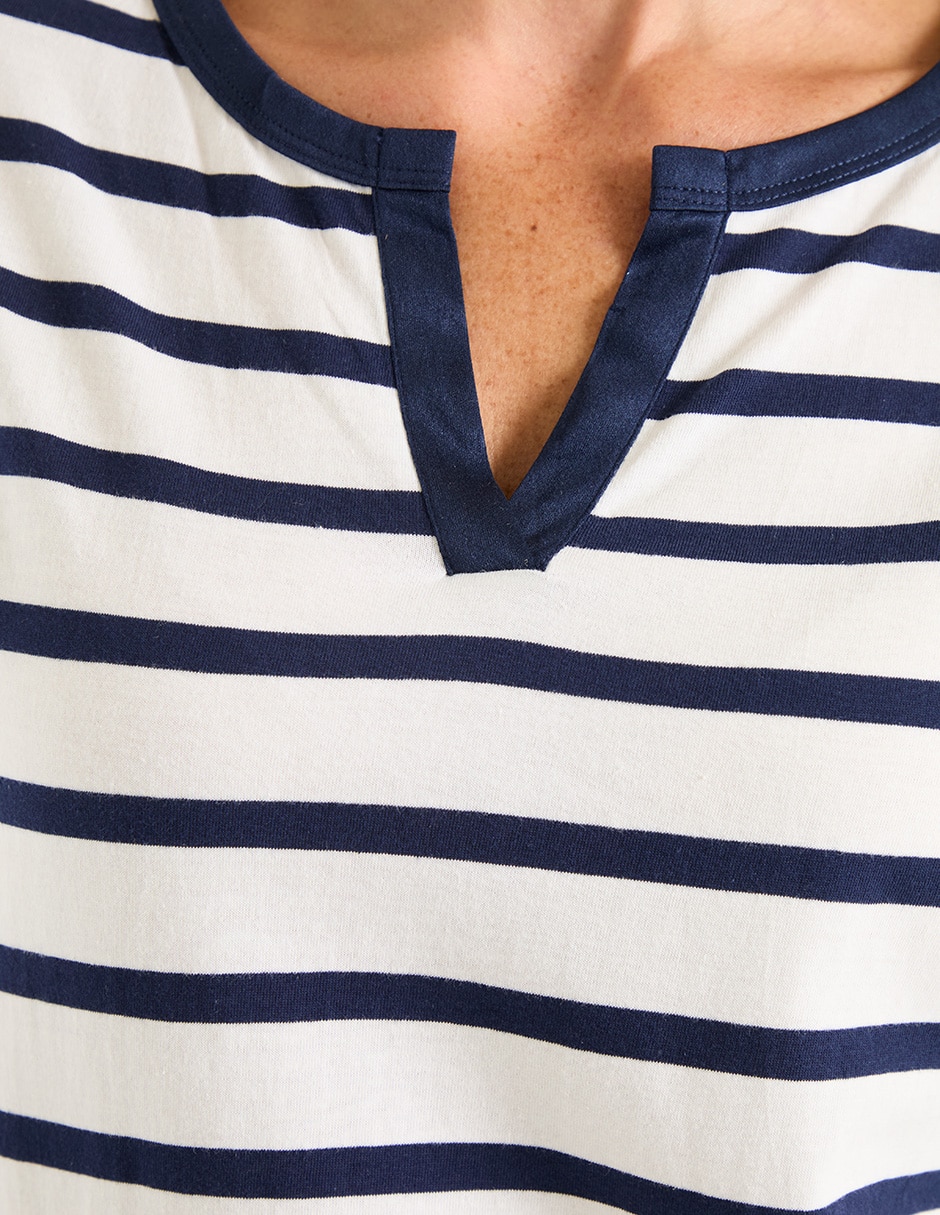 Playera manga al codo para mujer 4