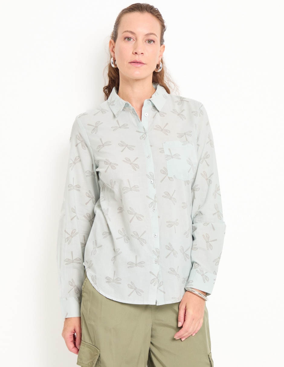 Blusa manga larga para mujer
