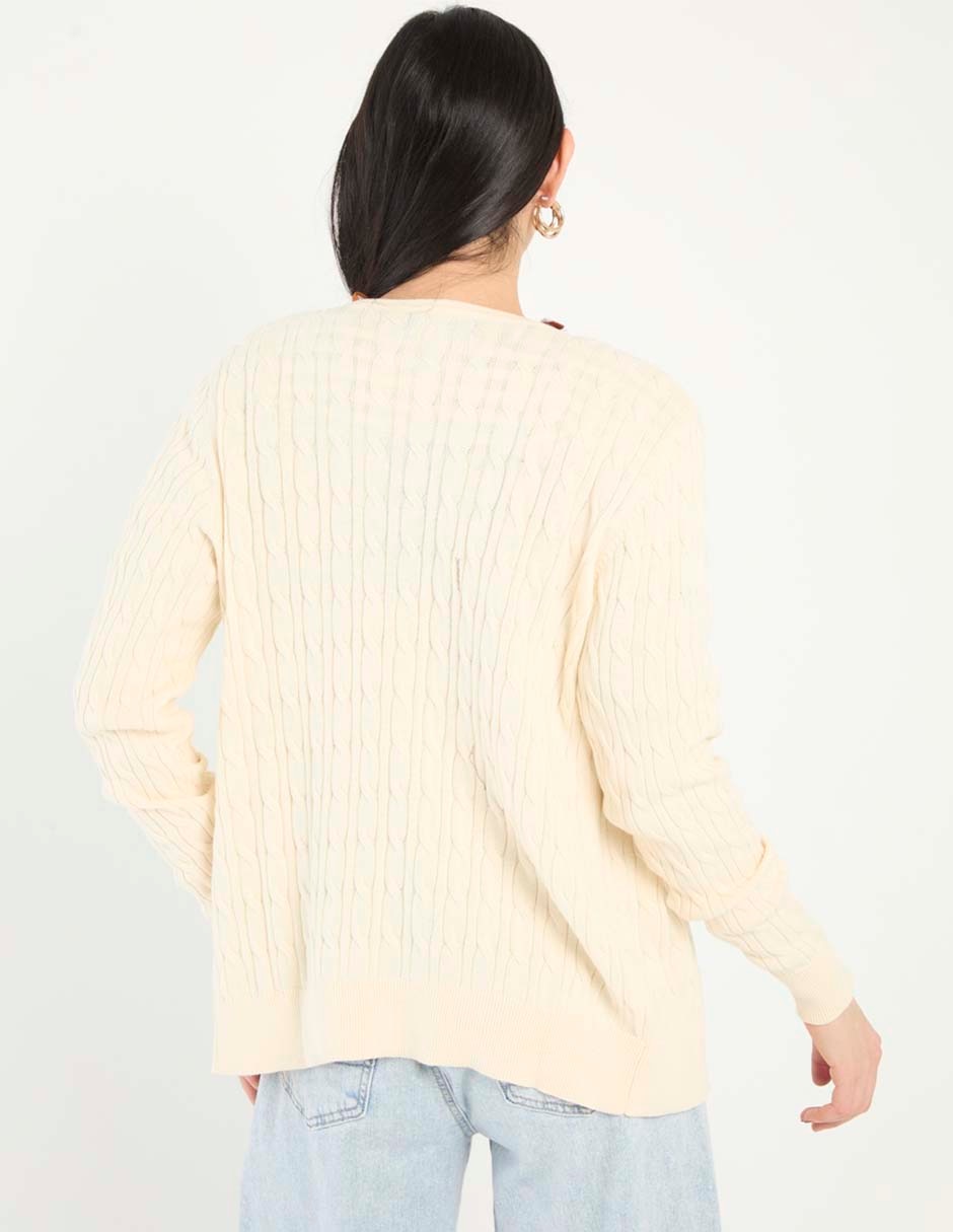 Suéter cuello redondo para mujer 2