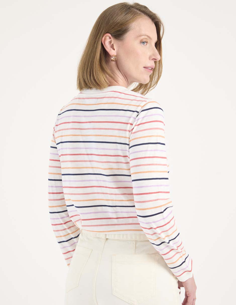 Playera manga larga cuello redondo para mujer 2