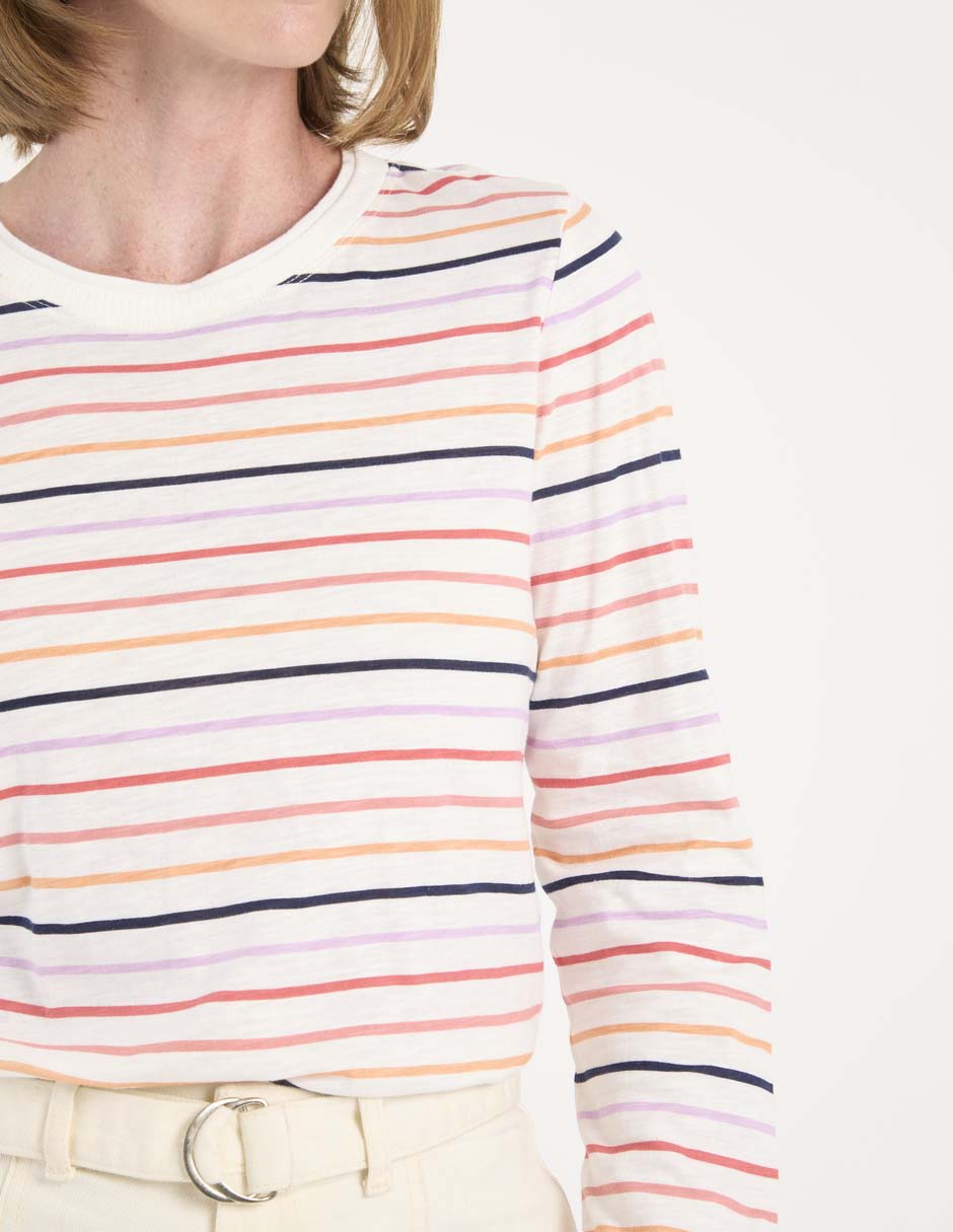 Playera manga larga cuello redondo para mujer 4
