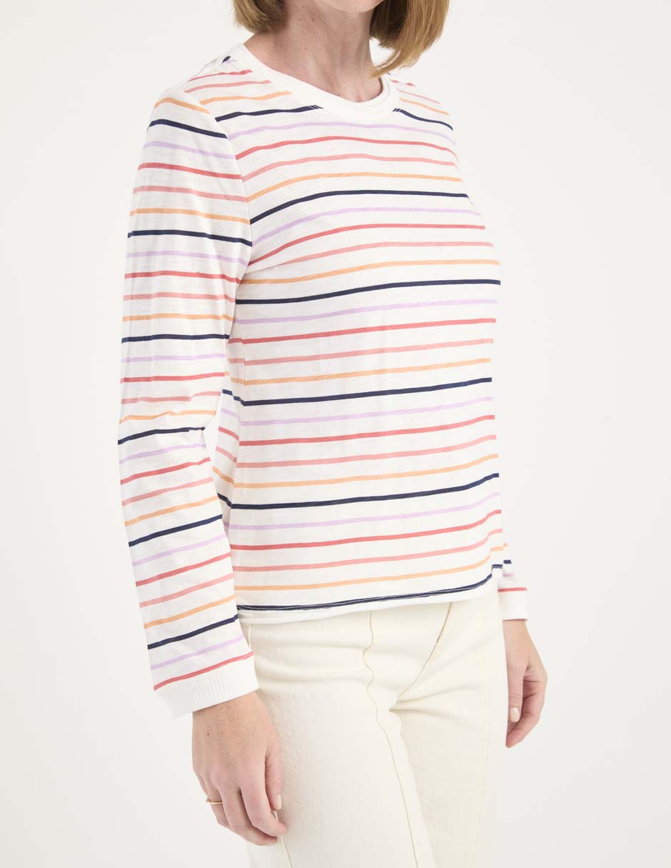 Playera manga larga cuello redondo para mujer 5