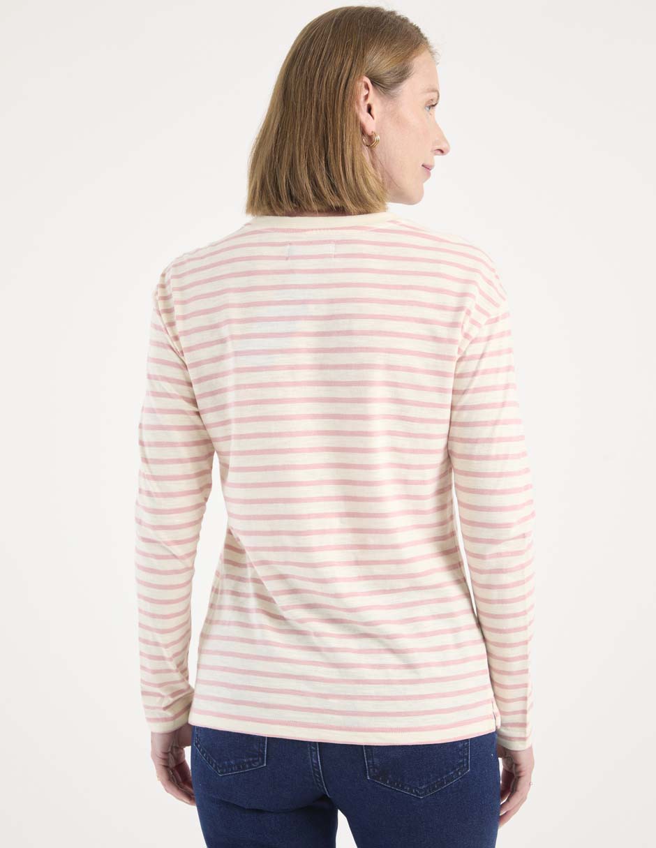 Playera manga larga cuello redondo para mujer 2