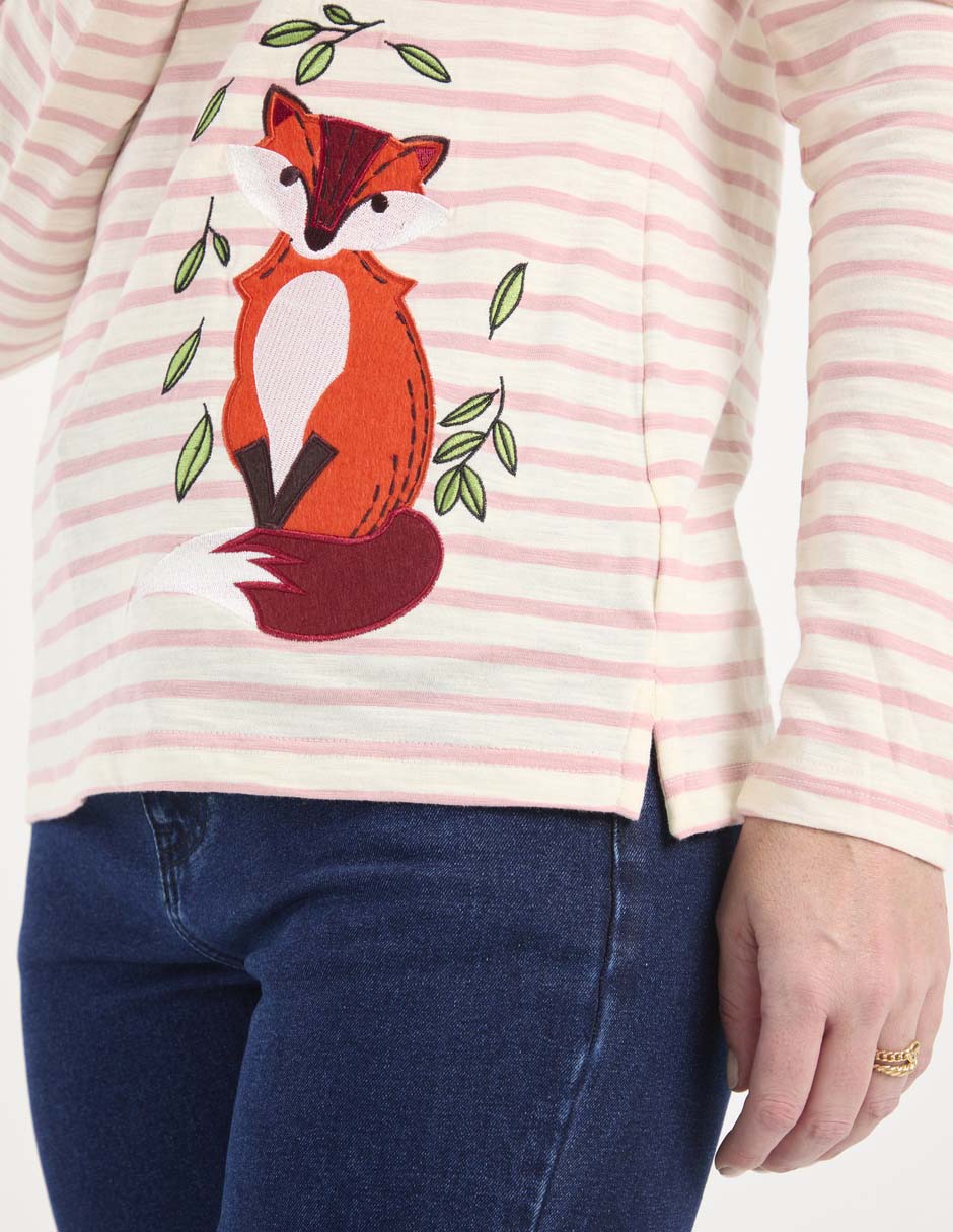 Playera manga larga cuello redondo para mujer 4