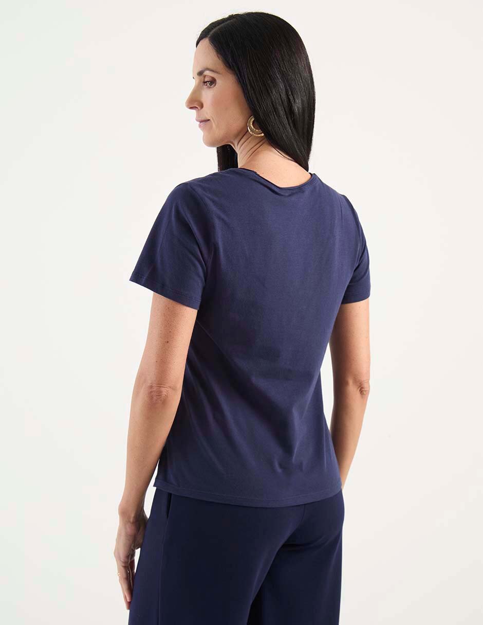 Playera manga corta cuello redondo para mujer 2
