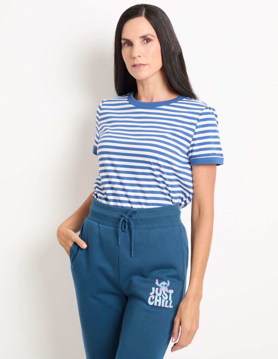 Playera manga corta cuello redondo para mujer Playera manga corta cuello redondo para mujer