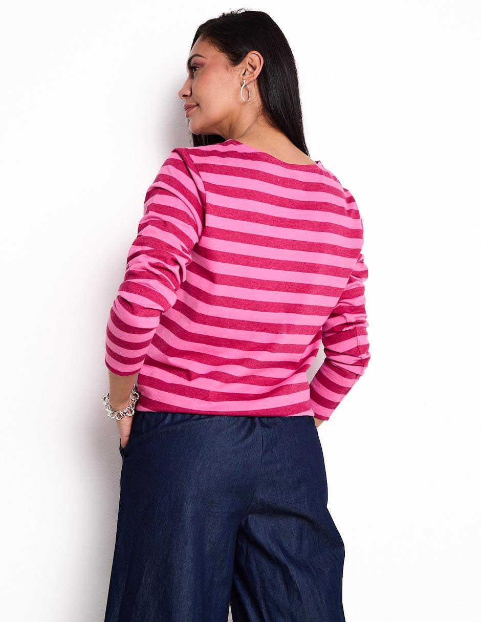 Playera manga larga cuello redondo para mujer 2