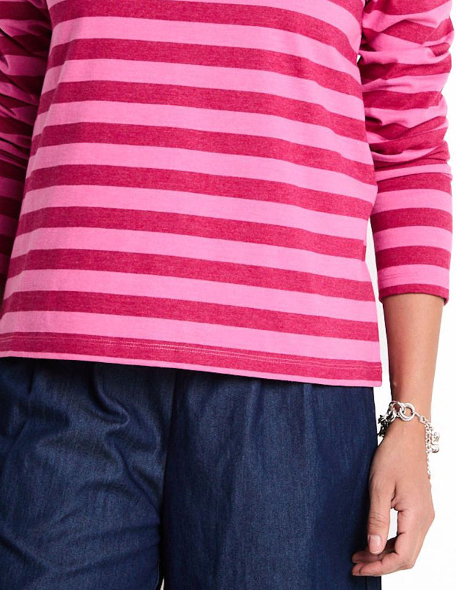 Playera manga larga cuello redondo para mujer 5