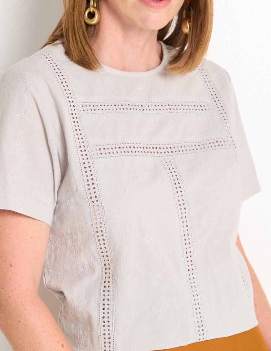 Blusa manga corta para mujer 4
