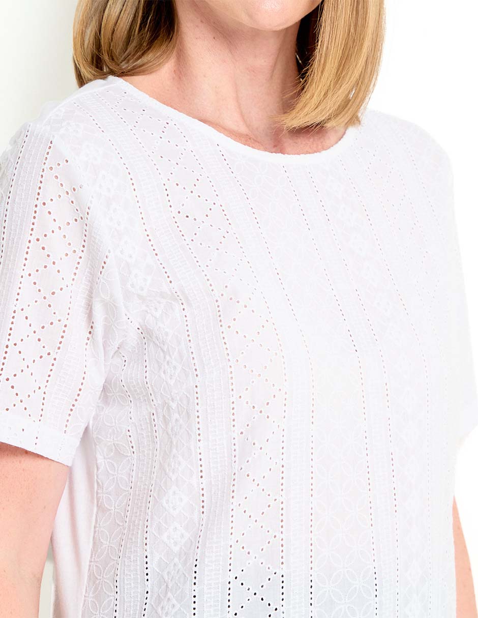 Blusa manga corta para mujer 4