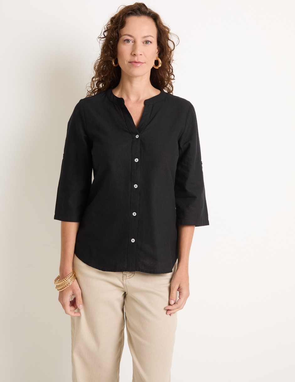 Blusa manga 3/4 para mujer