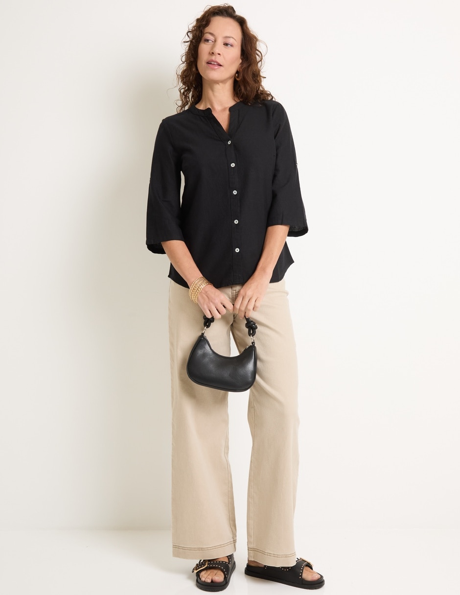 BLUSA WKM25275-10 WEEKEND, G, NEGRO