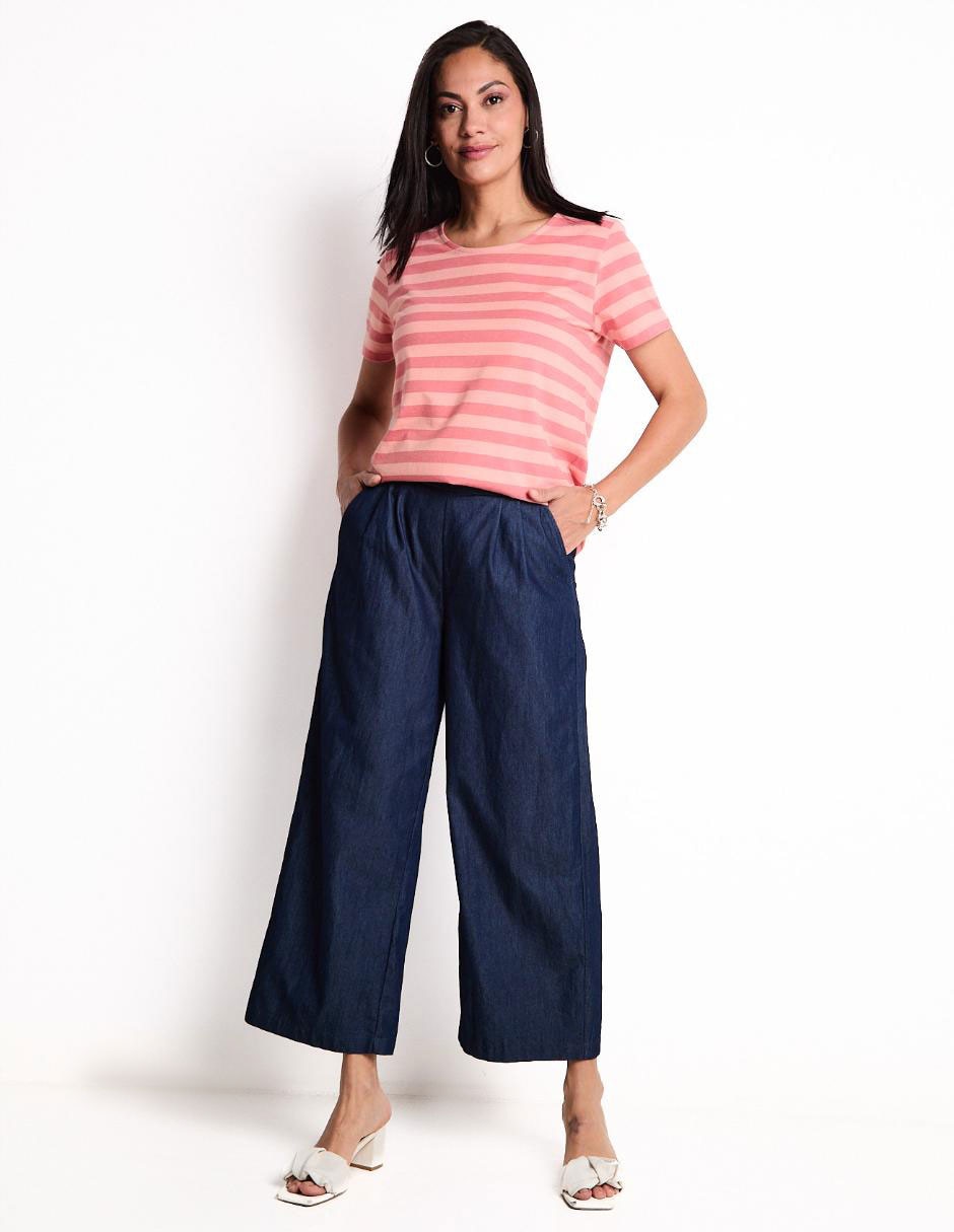 Playera manga corta cuello redondo para mujer 3