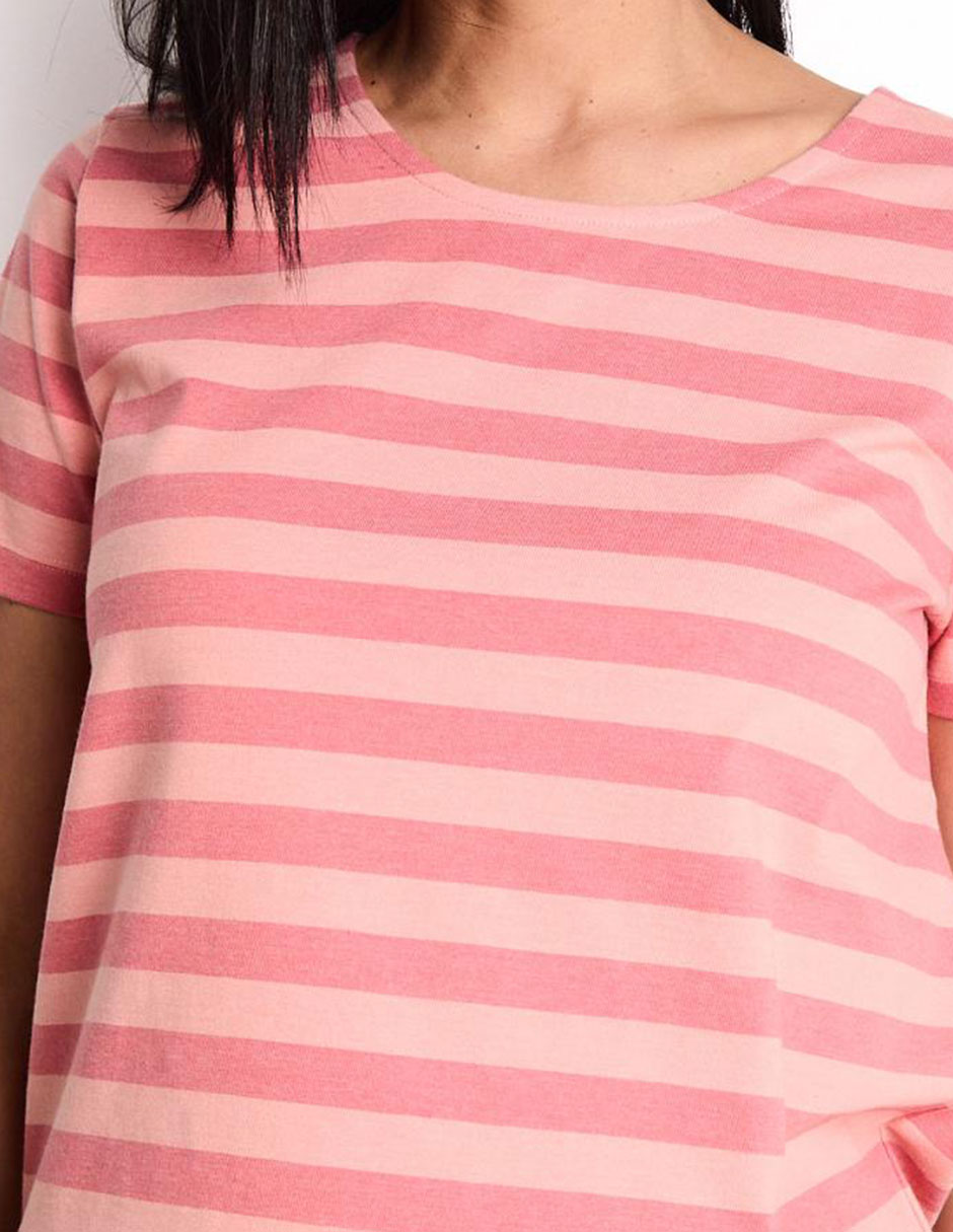 Playera manga corta cuello redondo para mujer 4