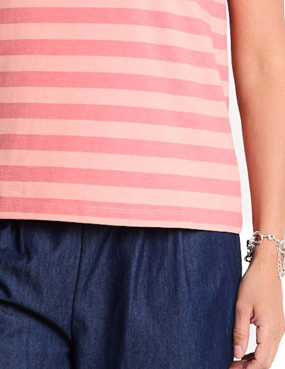 Playera manga corta cuello redondo para mujer 5